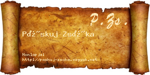 Páskuj Zsóka névjegykártya